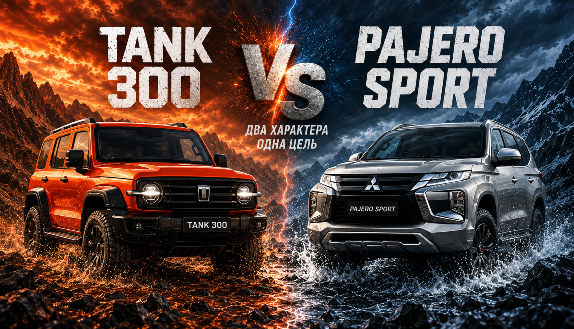 TANK 300 и Mitsubishi Pajero Sport